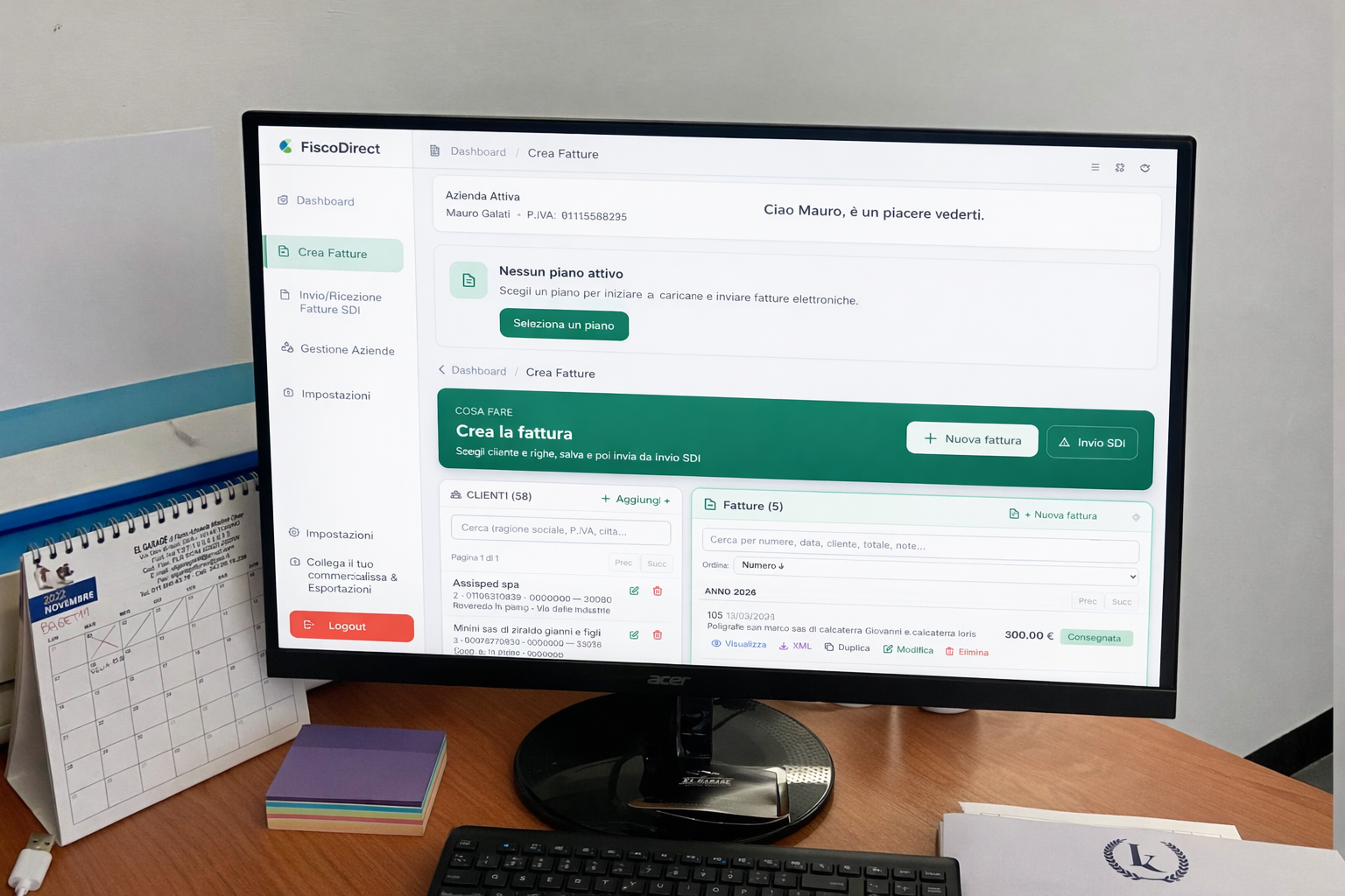 FiscoDirect alla scrivania - Software fatturazione elettronica